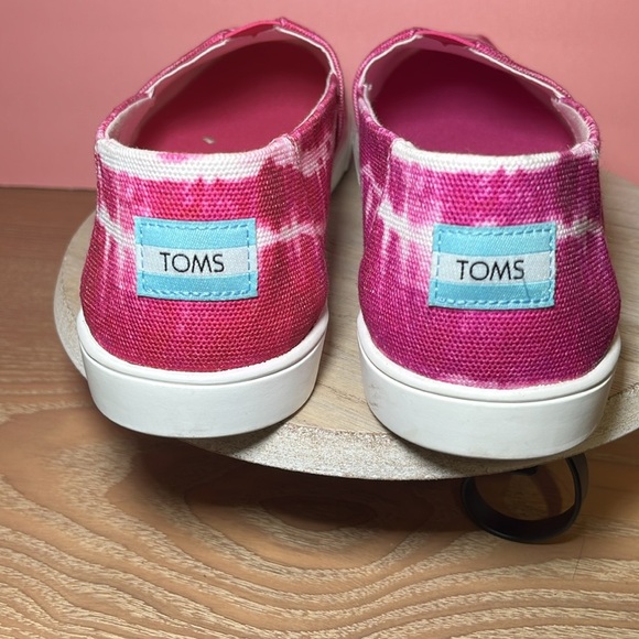TOMS Alpargata Cupsole Plus Pink White Tye Dye Slip On Casual Canvas Comfy - Picture 4 of 9